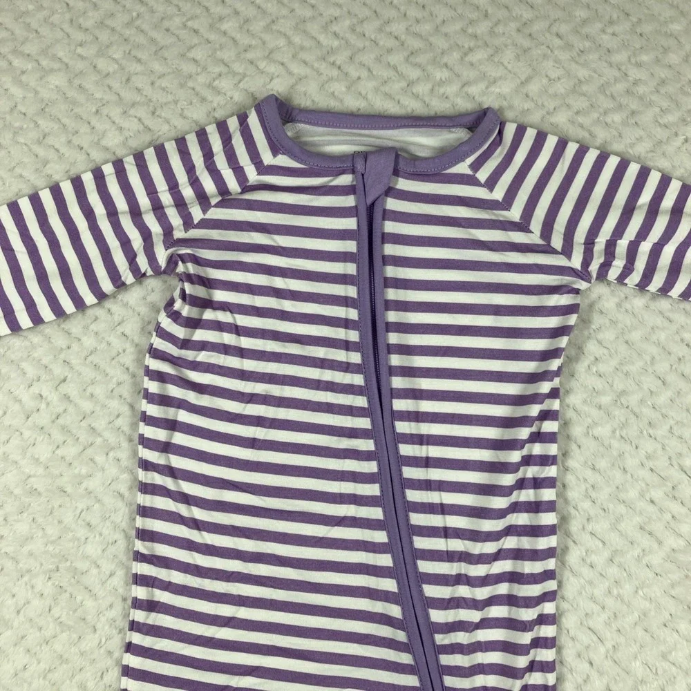 NWOT Suzel Bamboo Baby‎ Romper Purple Stripe 3-6M $23